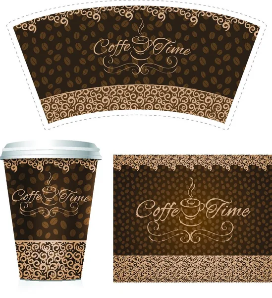 Coffee Paper Cup Vector Illustration — Stock Vector
