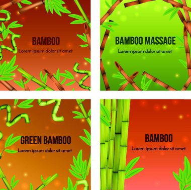 Bambu, renkli vektör çizimi 