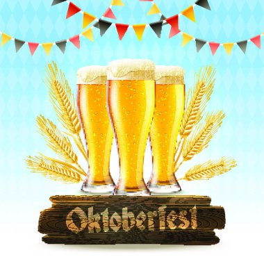 Oktoberfest Poster simple vector illustration 