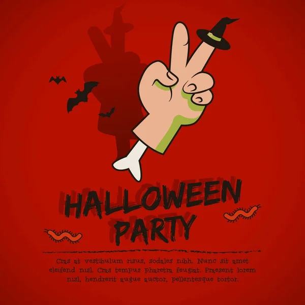 Halloween Party Leaflet Vector Illustration — Stock Vector