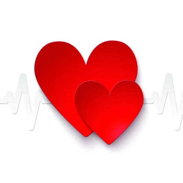 Kalp Simgesi Vektör Illüstrasyonu — Stok Vektör