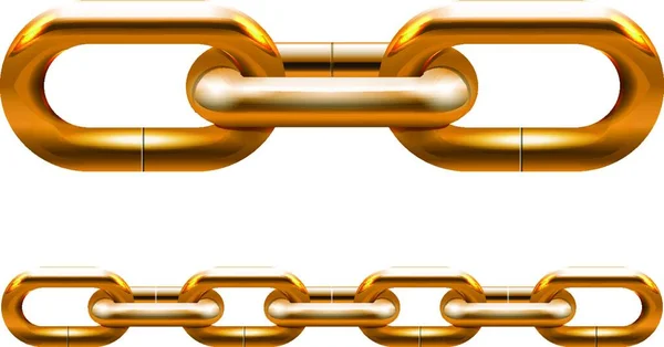 Illustration Golden Chain — Stock Vector
