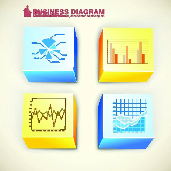 Colorful Infographic Template Modern Illustration — Stock Vector