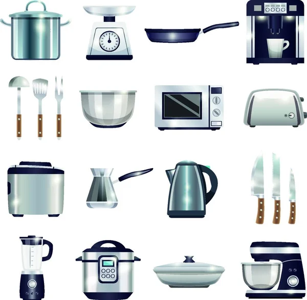 Accesorios Cocina Set Vector Ilustración — Archivo Imágenes Vectoriales