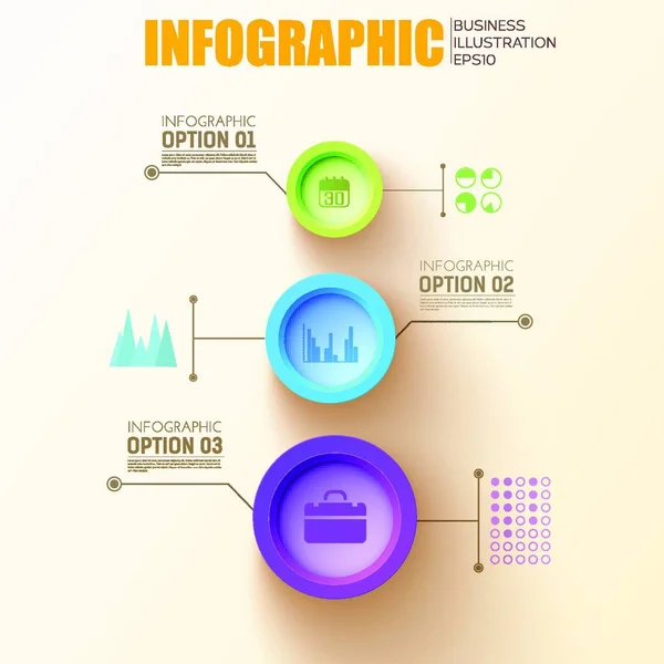 Färgglada Infographic Mall Business Illustration — Stock vektor