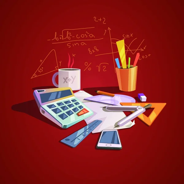 Math Science Concept Vector Illustration — Stock Vector