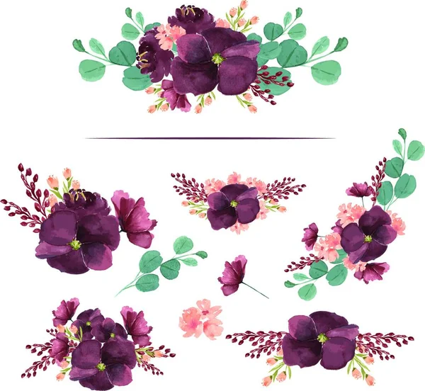 Μπουκέτο Λουλούδια Εικονογράφηση Φορέας — Διανυσματικό Αρχείο
