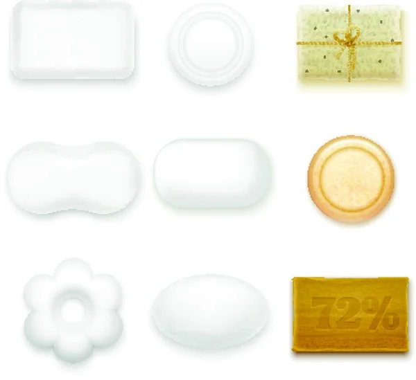 Realistic Soap Bars Графическая Векторная Иллюстрация — стоковый вектор