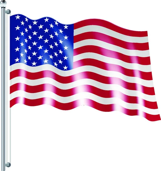 Bandera Americana Ilustración Vectorial Gráfica — Vector de stock