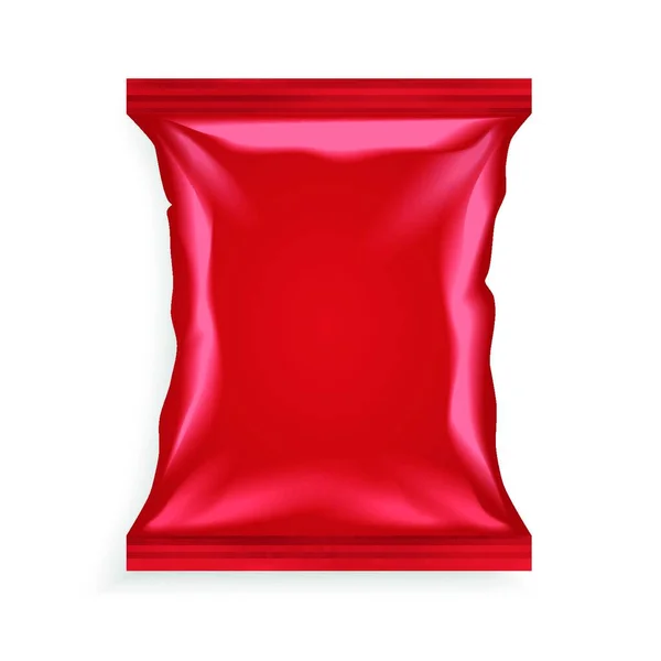 Rote Plastiktüte Grafische Vektorillustration — Stockvektor