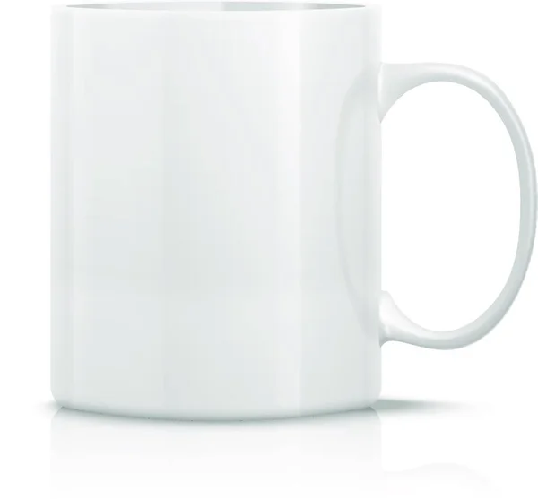 White Mug Graphic Vector Illustration — Stock Vector