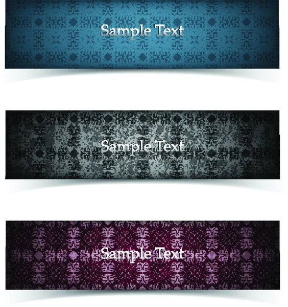 Grunge Banner Set Grafikus Vektor Illusztráció — Stock Vector