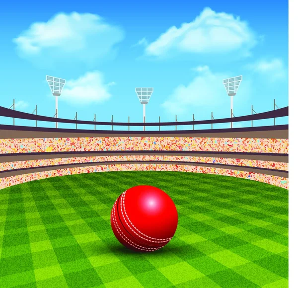 Estadio Cricket Ilustración Vectorial Gráfica — Archivo Imágenes Vectoriales