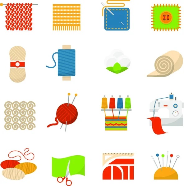 Textile Industry Icons Graphic Vector Illustration — Stock Vector