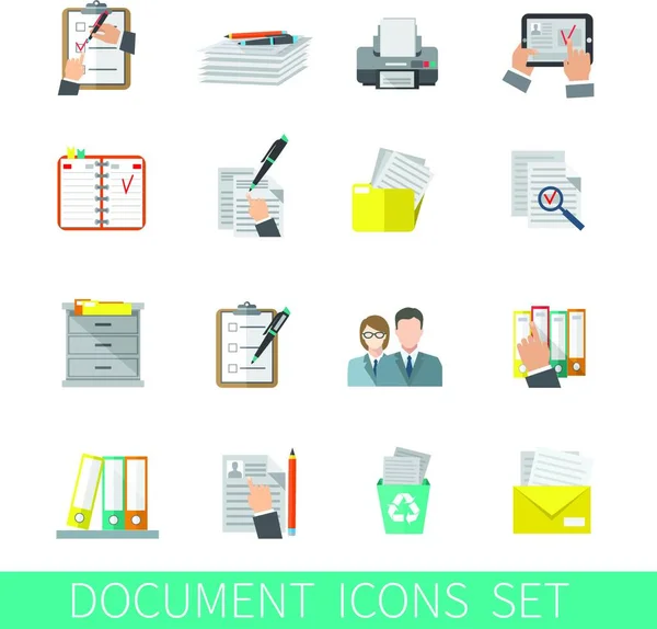 Document Icon Flat Grafische Vektorillustration — Stockvektor