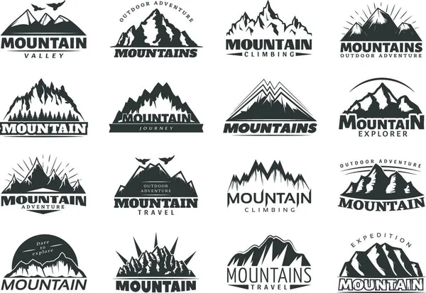 Mountain Travel Labels Vector Illustratie — Stockvector