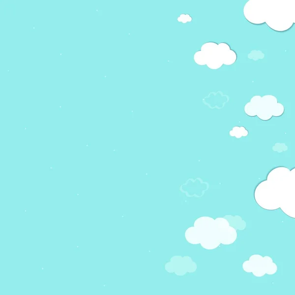 多云的蓝色背景矢量插图 — 图库矢量图片