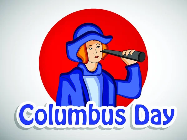 Illusztráció Columbus Day Háttér — Stock Vector