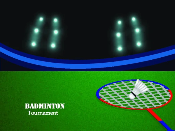 Badminton Spor Arka Planı Vektör Illüstrasyonu — Stok Vektör