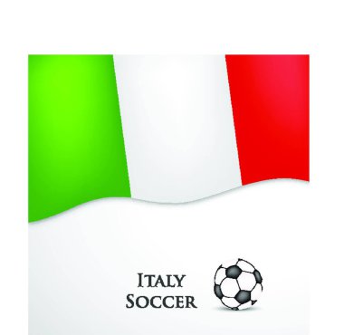 İtalya vektör illüstrasyonunun futbol bayrağı 