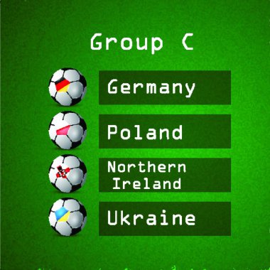 Futbol, renkli vektör çizimi