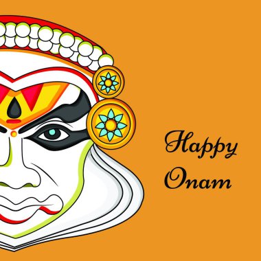 Hint Festivali Onam, renkli vektör illüstrasyonu