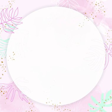 Yaprak çerçeve vektör çizim 