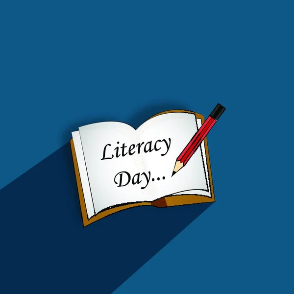 Literacy Day Background Vector Illustration — Stock Vector