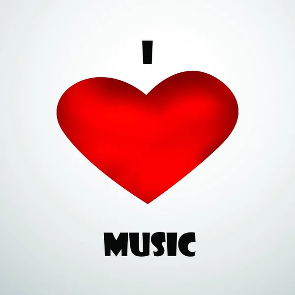 Jag Älskar Musik Bakgrund — Stock vektor