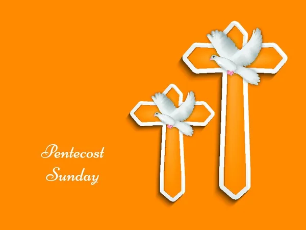 Pentecost Sunday Vector Illustration — Stock Vector