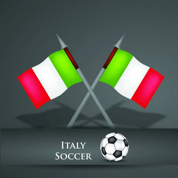 Voetbal Italië Vector Illustratie — Stockvector