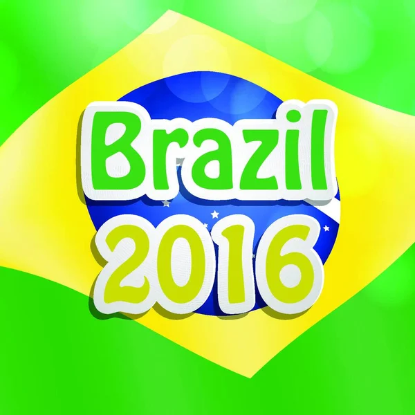 Ποδόσφαιρο Brazil 2016 Διανυσματική Απεικόνιση — Διανυσματικό Αρχείο