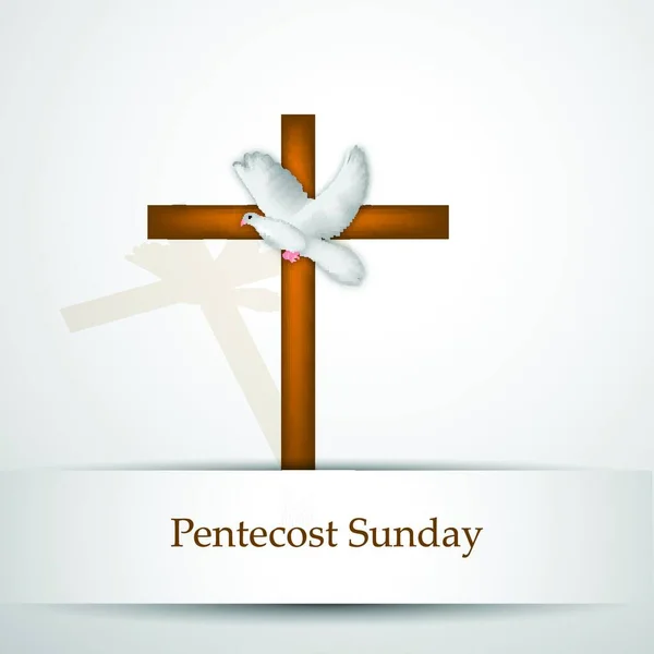 Domingo Pentecostes Ilustração Vetorial Colorida — Vetor de Stock