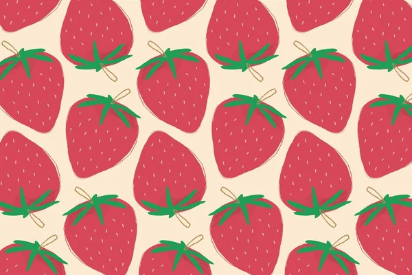 Strawberry Background Modern Vector Illustration — Stock Vector