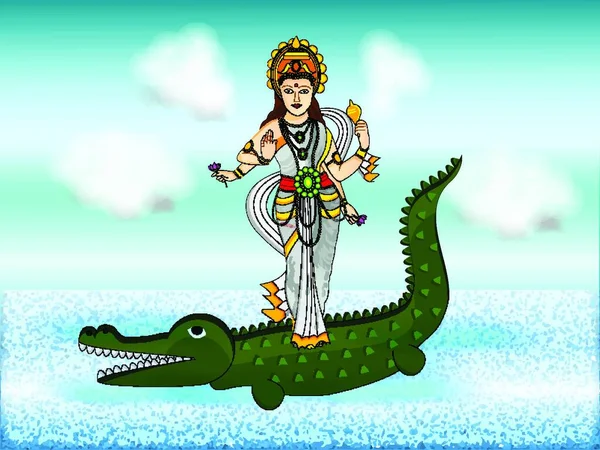 Illustration Vectorielle Ganga Dussehra — Image vectorielle