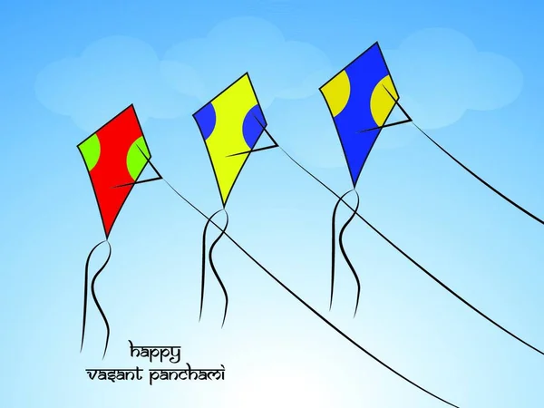 Vasant Panchami Kleurrijke Vector Illustratie — Stockvector