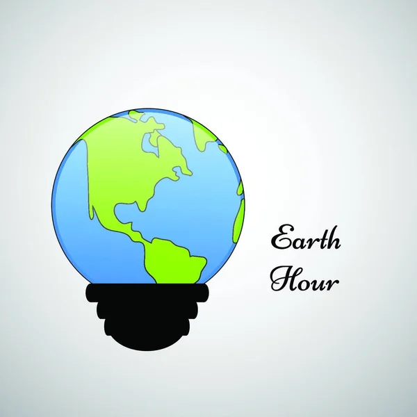 Earth Hour Sfondo Illustrazione Vettoriale — Vettoriale Stock