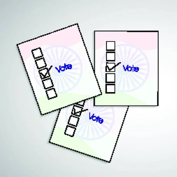 Vote Card Vector Illustration — Stock Vector
