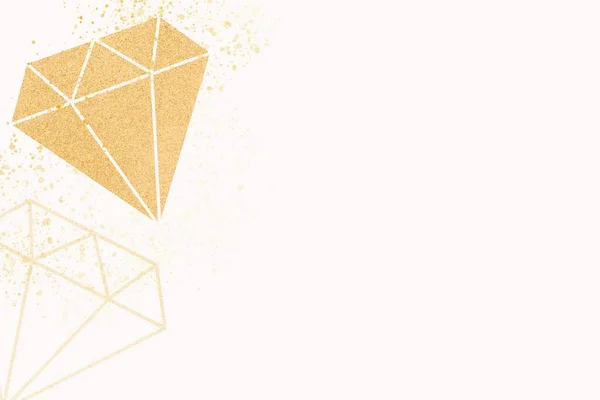 Glänzende Diamanten Banner Vektor Illustration — Stockvektor