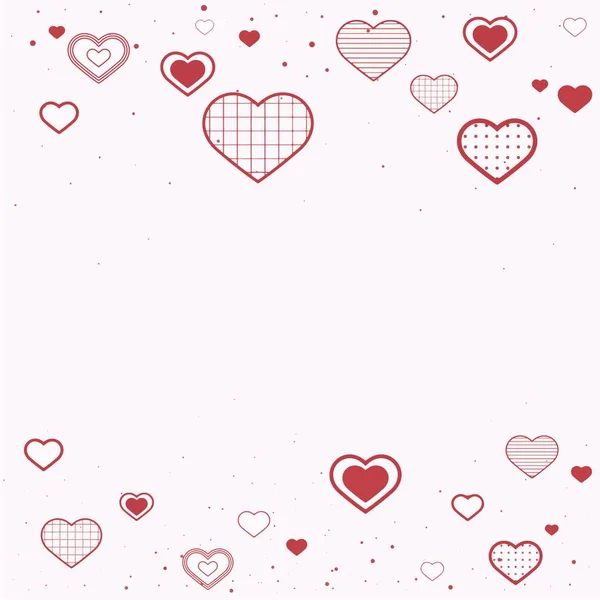 Valentines Day Card Background Template Copy Space — Stock Vector