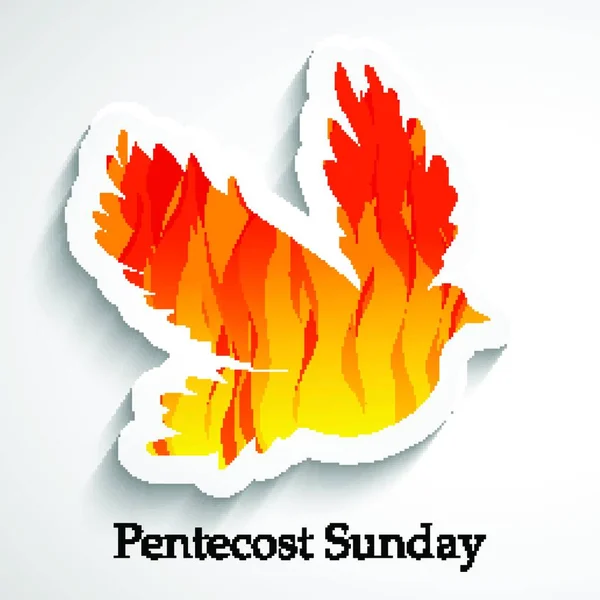 Domingo Pentecostés Icono Ilustración Vector — Vector de stock