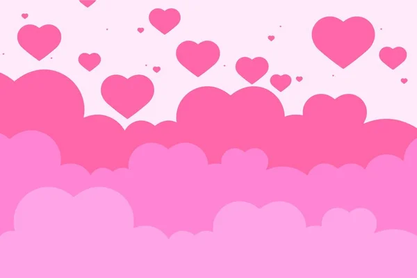 ピンクバレンタインデーカードコピースペースの背景テンプレート — ストックベクタ
