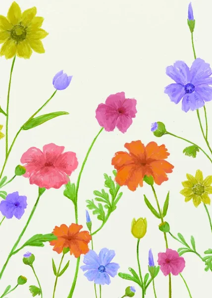 Fleurs Printemps Illustration Vectorielle — Image vectorielle