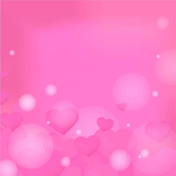 Różowa Kartka Walentynkowa Szablon Tła Dla Miejsca Kopiowania — Wektor stockowy