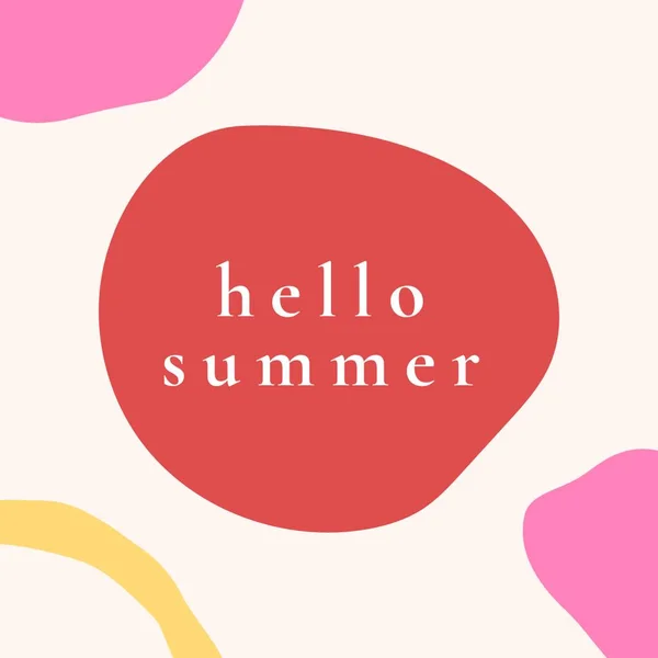 Hello Summer Vector Illustration — Stock Vector