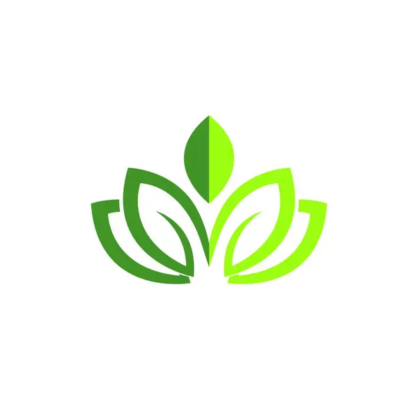 Hoja Logo Vector Plantilla — Vector de stock