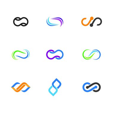 Sonsuzluk vektör simgesi, modern vektör illüstrasyonu