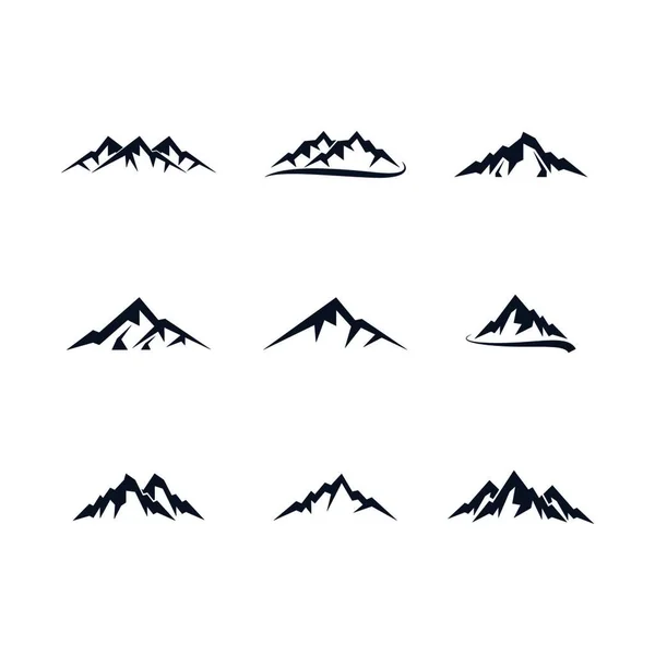 Montaña Icono Web Vector Ilustración — Vector de stock