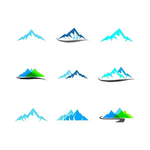 Εικονογράφηση Διάνυσμα Εικονίδιο Ιστού Βουνά — Διανυσματικό Αρχείο