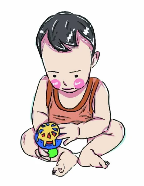 赤ちゃんのおもちゃ 簡単なベクトルイラスト — ストックベクタ